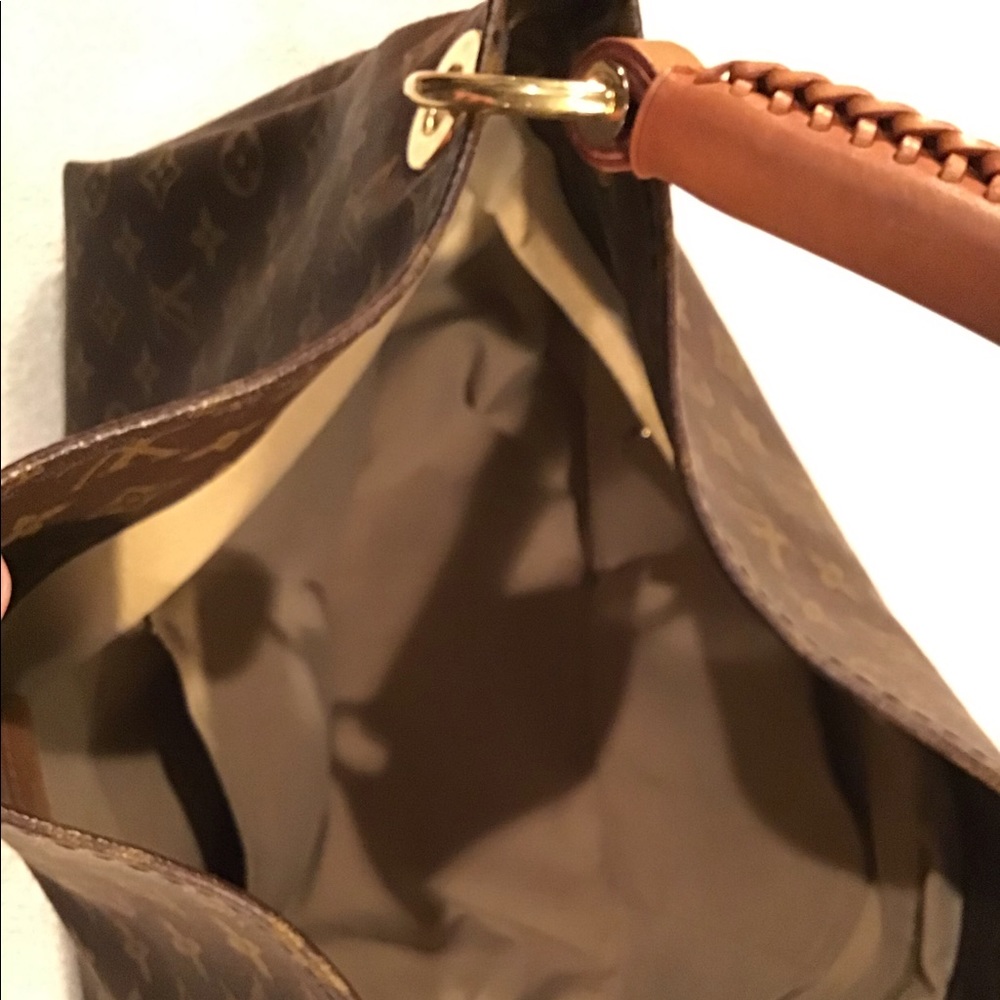 AUTHENTIC Louis Vuitton Monogram Canvas Hobo Bag in Brown and Tan - Picture 5 of 6